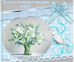 Тёплых и солнечных выходных тебе!